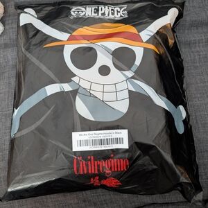 Civil Regime Black Hoodie with One Piece Graphic